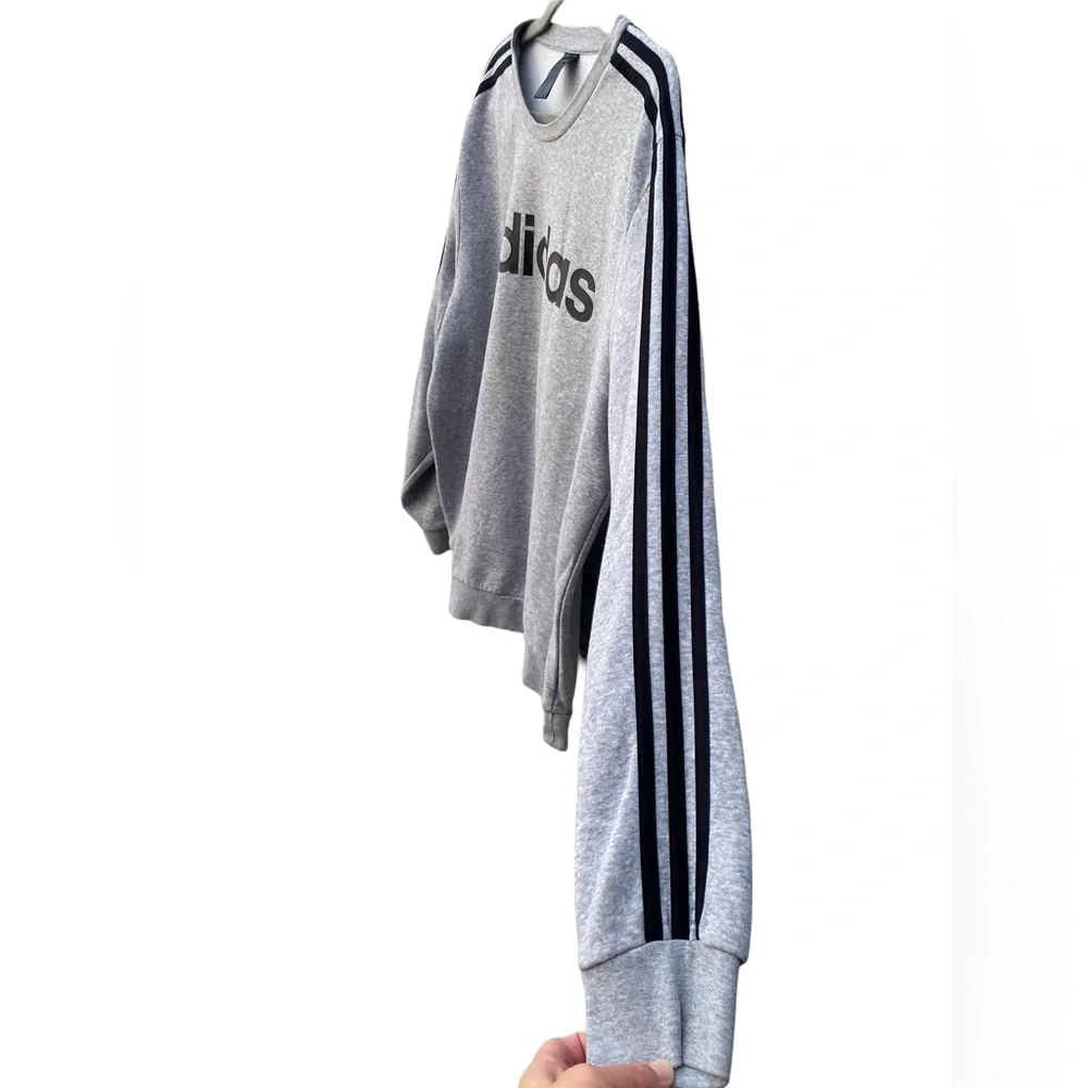 Adidas Men’s Essentials Three Stripes Fleece Crewneck Sweatshirt, Adidas Top